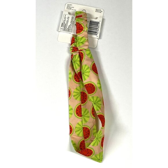 Scunci Watermelon Print Head Wrap Pink Green Graphic Hair Headband NWT - Picture 2 of 4